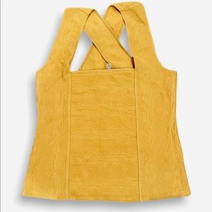 NWT Maeve by Anthropologie Stephie Crossback Top - Size M - Mustard